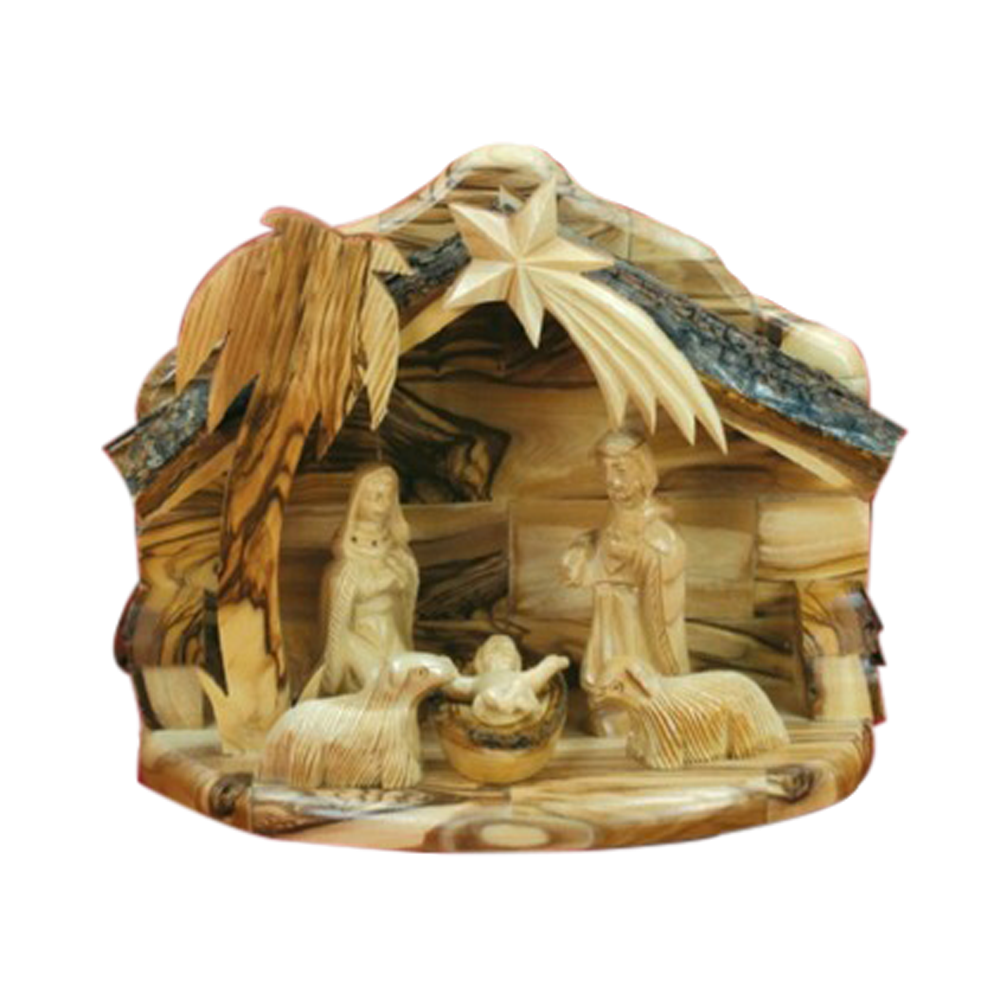 Holy Family Olive Wood Nativity Figurine