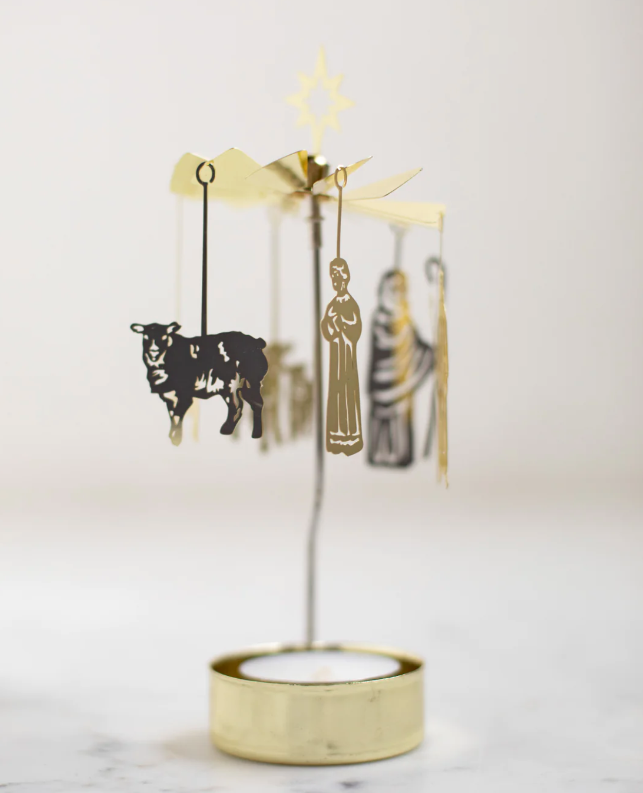 Shepherds Swedish Anglaspel Metal Nativity