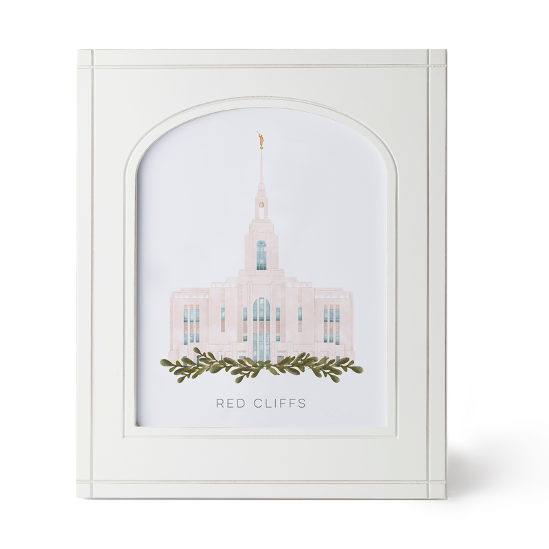 Red Cliffs Utah Temple (11x13 Framed Art)