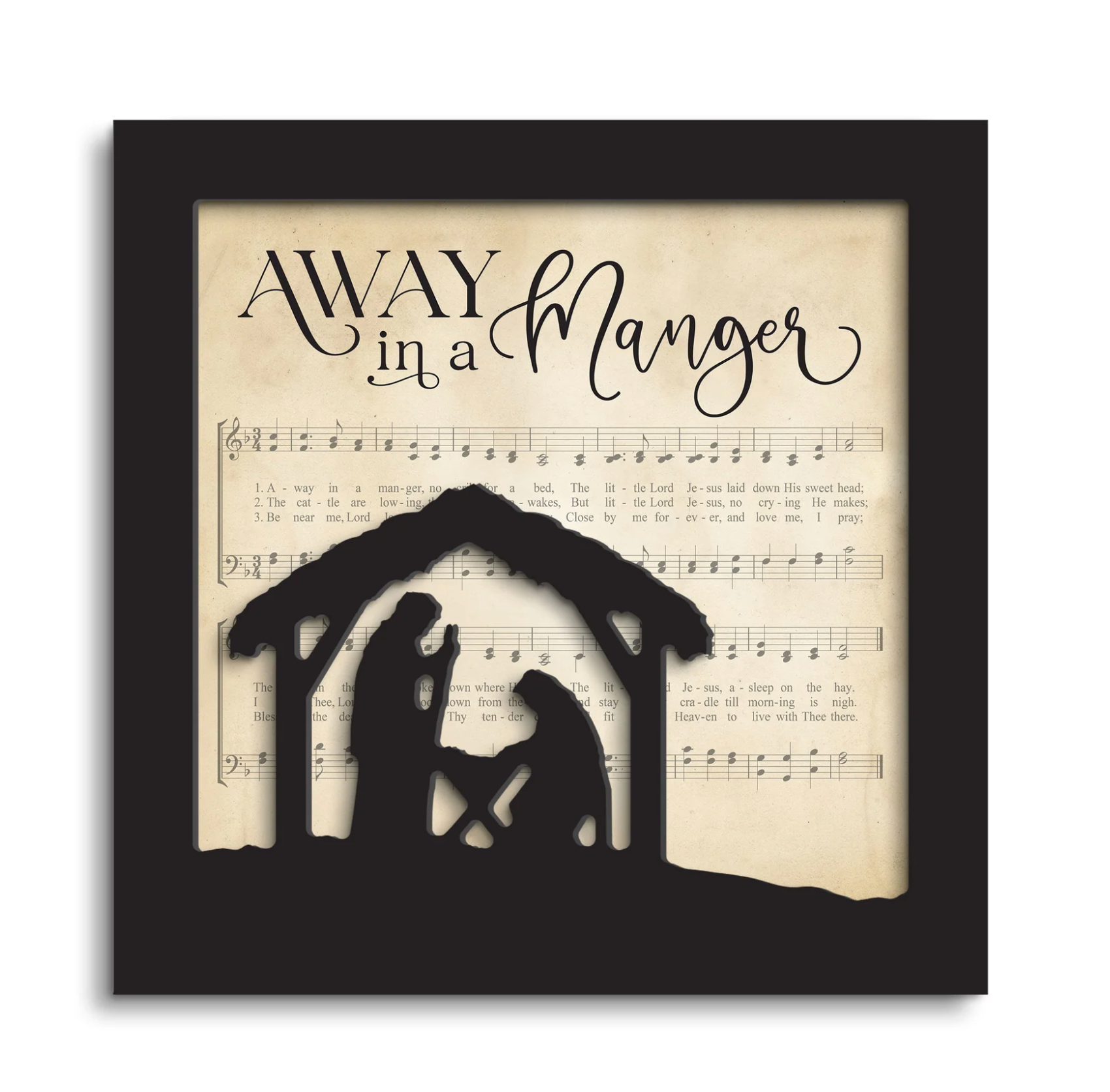Away in a Manger (13X13 Framed Art), , large image number 1