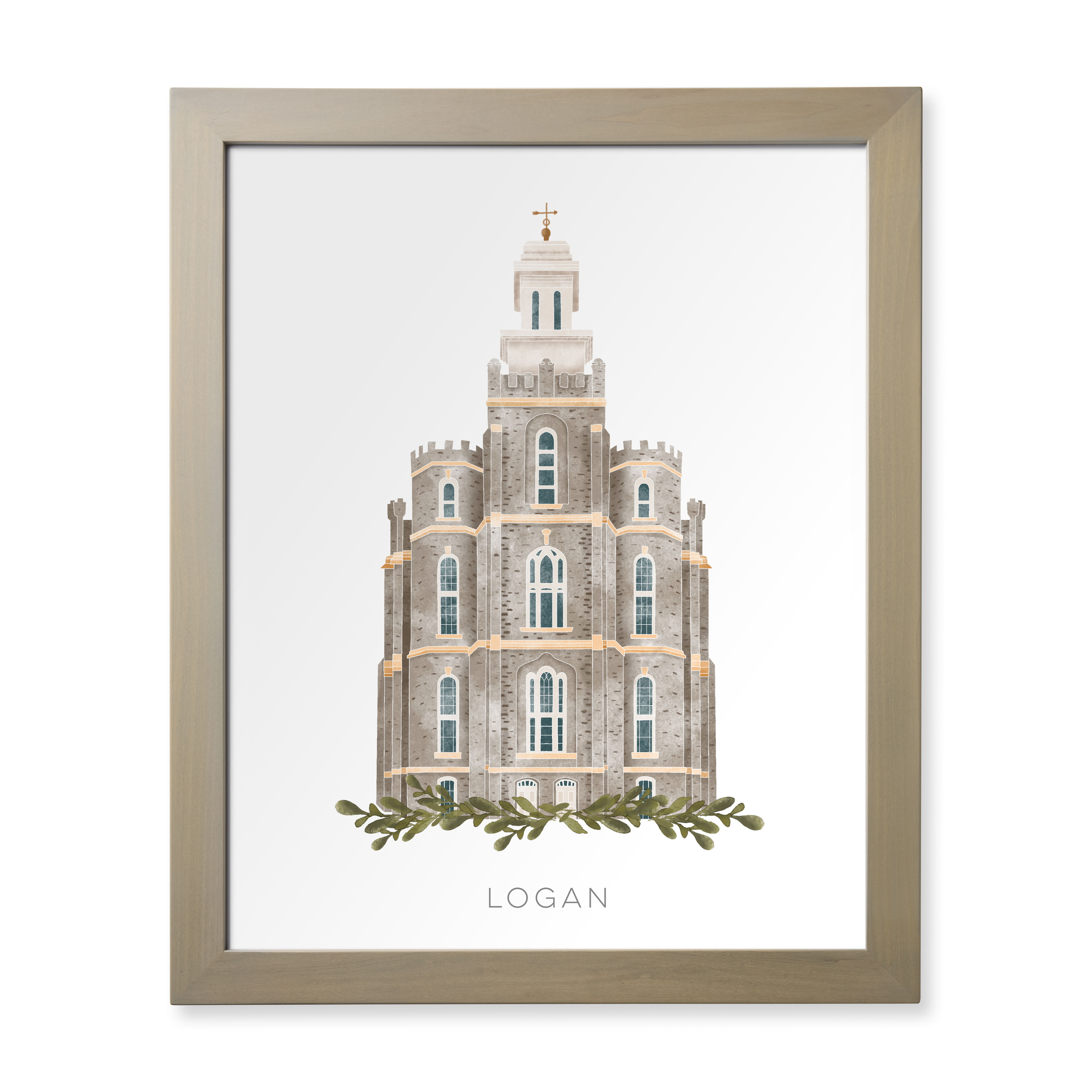 Logan Utah Temple (28x34 Framed Paper Print), , large image number 0