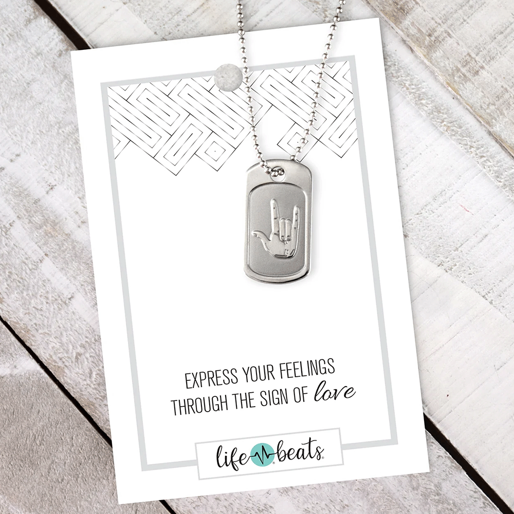 I Love You Sign Language Dog Tag, , large image number 1