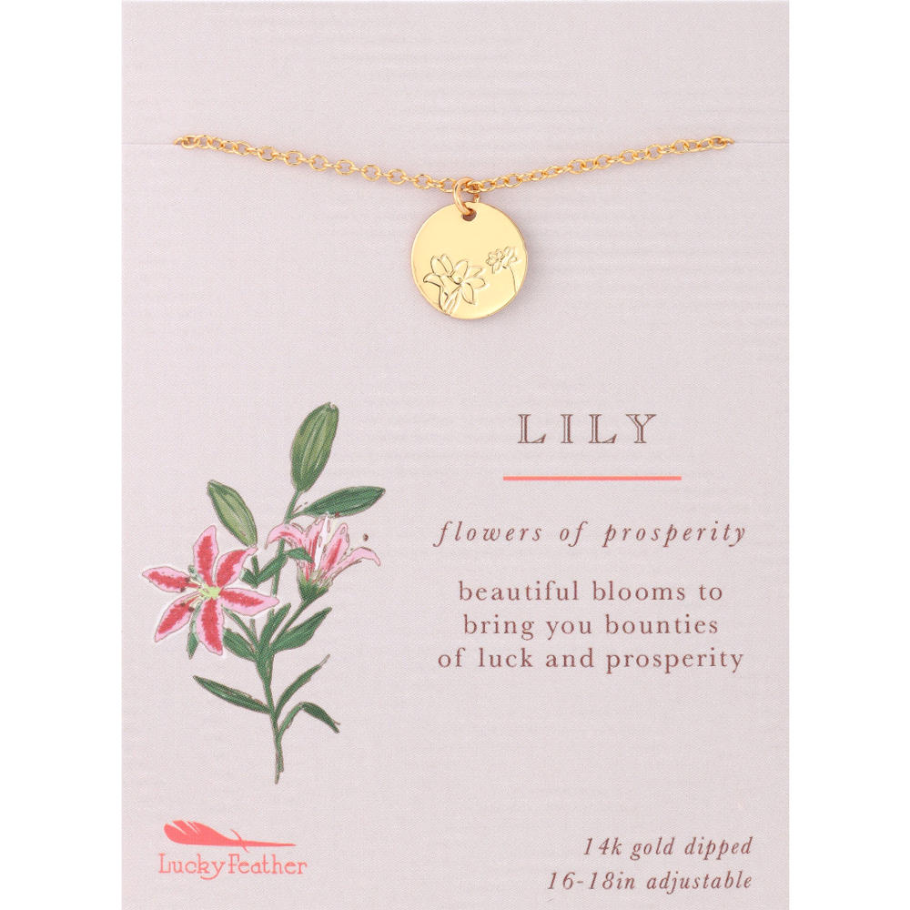 Lily Botanical Necklace, , large image number 0