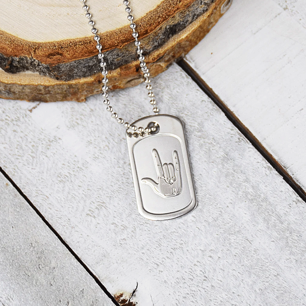 I Love You Sign Language Dog Tag, , large image number 3