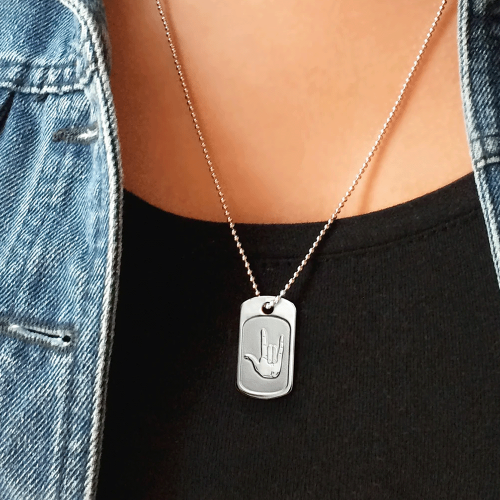 I Love You Sign Language Dog Tag, , large image number 2