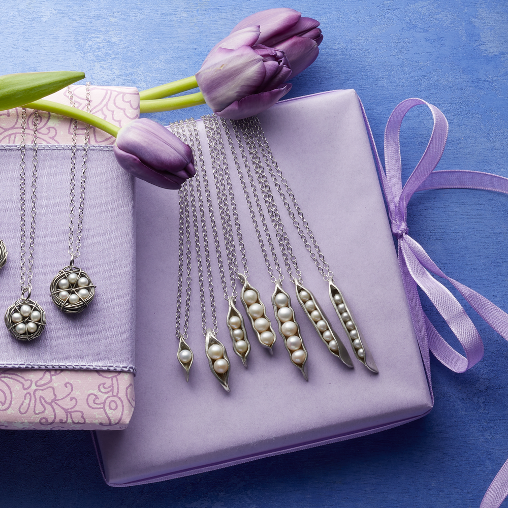 Four Sweet Peas in a Pod Necklace, , large image number 4