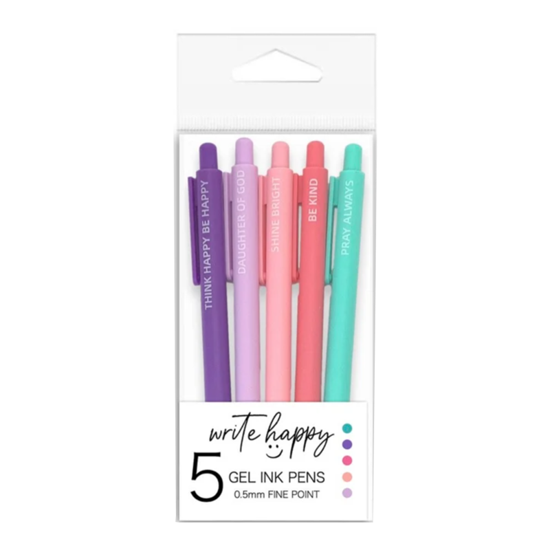 Think Happy Be Happy Gel Pens, , large image number 0