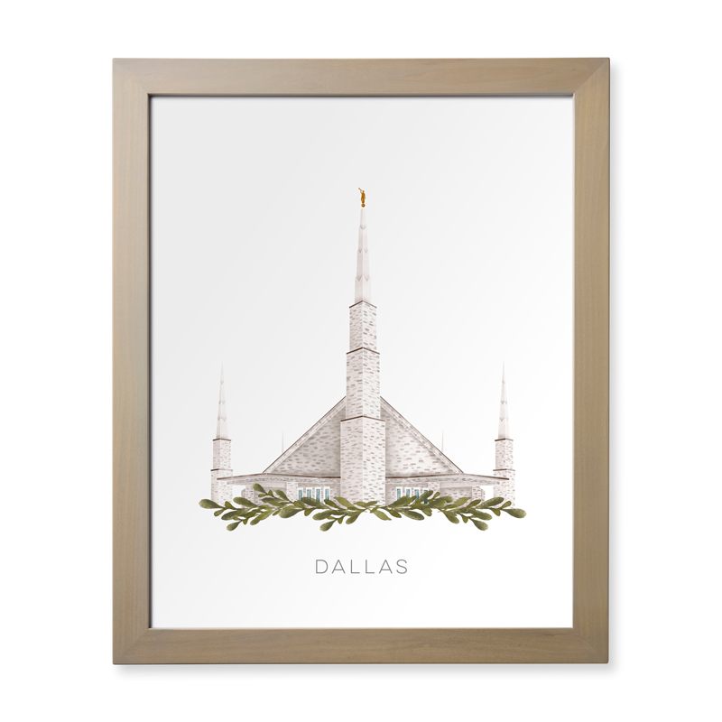 Dallas Texas Temple (28x34 Framed Paper Print), , large image number 0