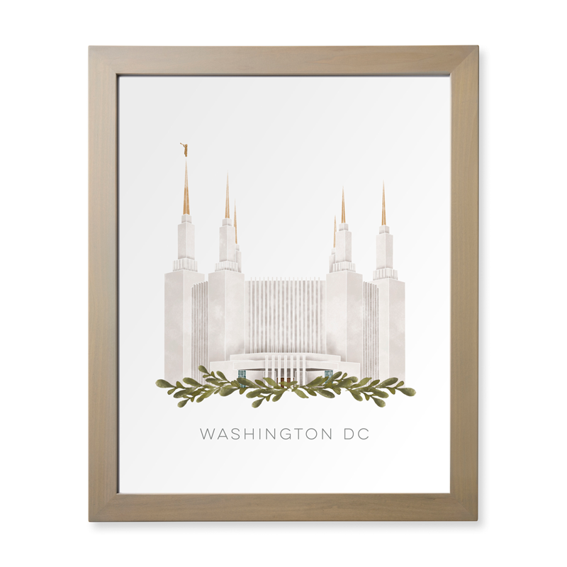 Washington DC Temple (28x34 Framed Paper Print), , large image number 0