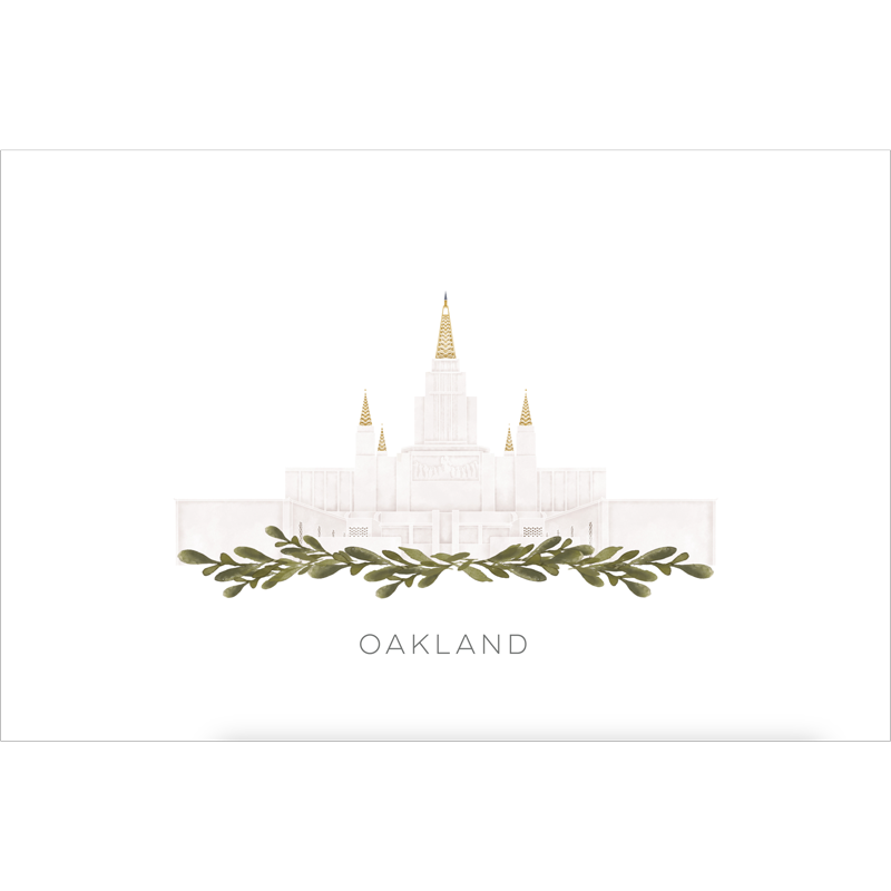 Oakland California Temple (28x34 Framed Paper Print), , large image number 2