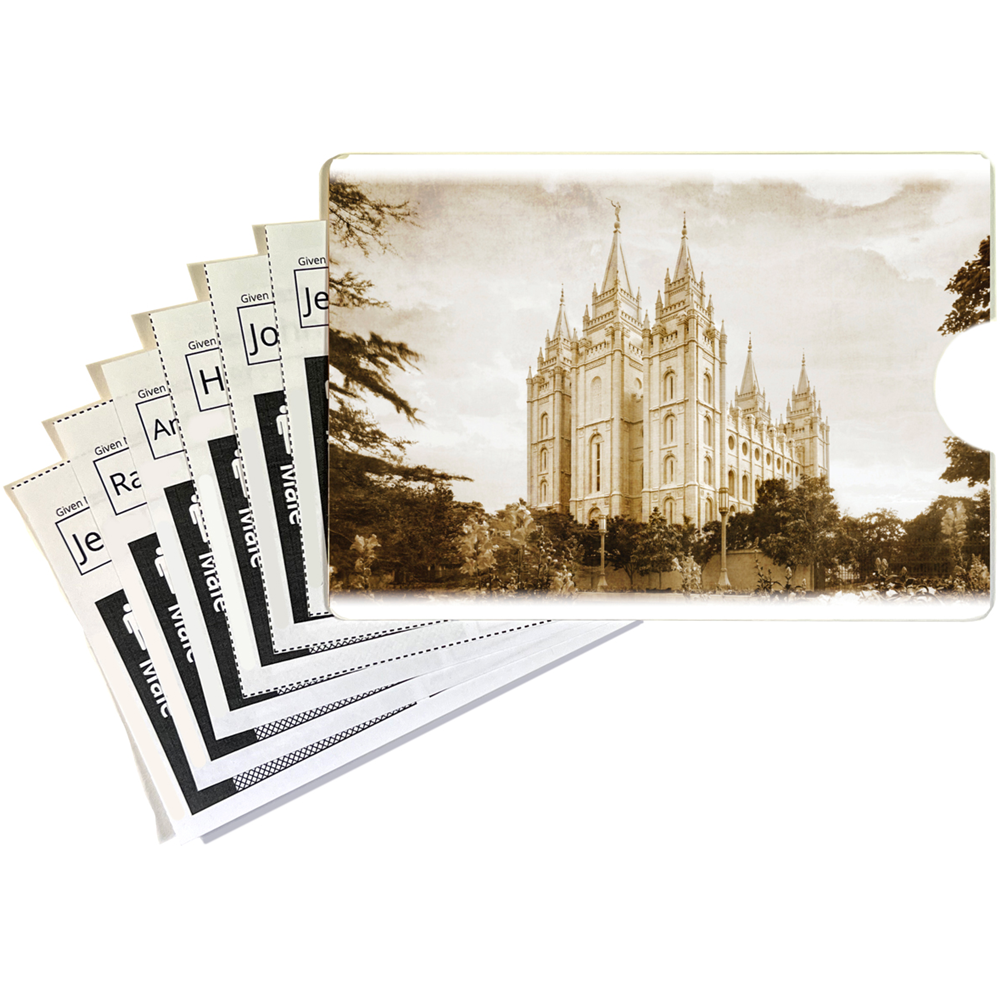 Salt Lake Temple Antiqued Photo Temple Family Name Holder, , large