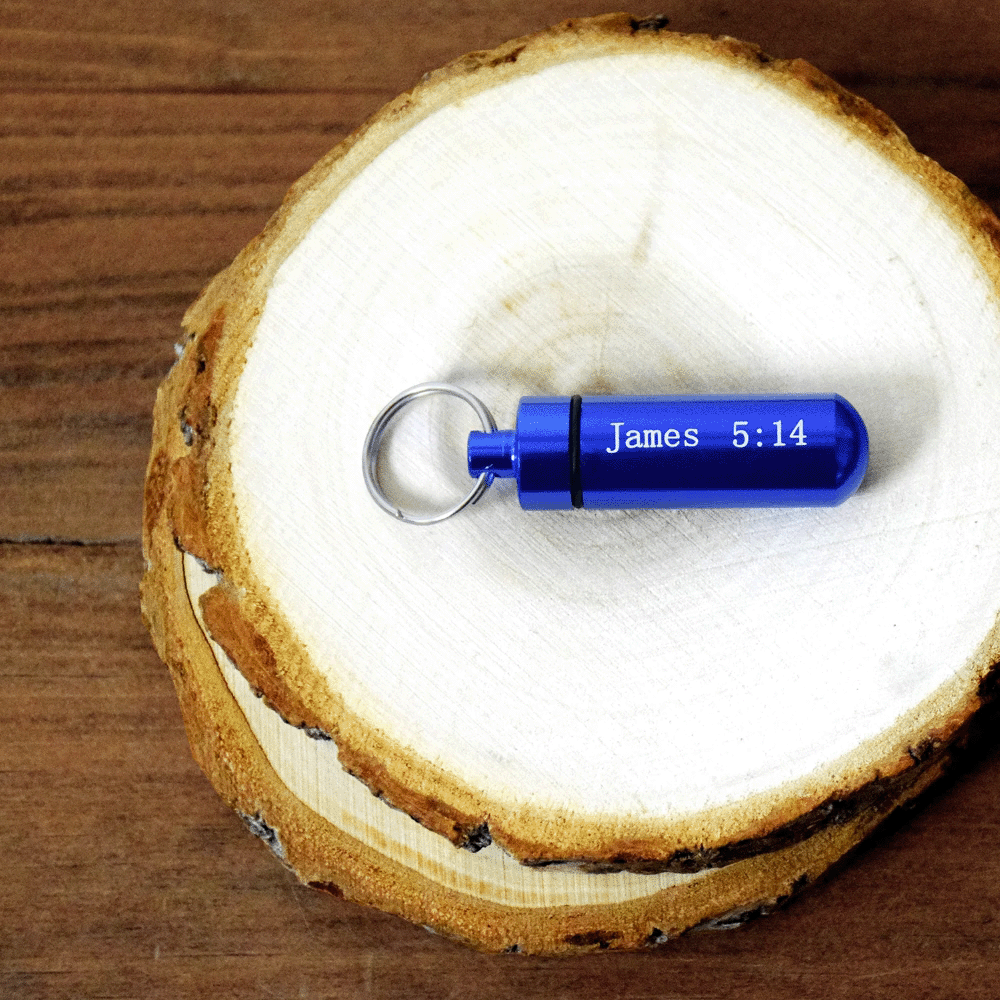 Oil Vial Blue James 5:14, , large image number 0