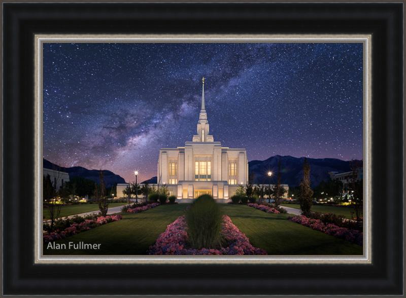Celestial Temple Series: Ogden Temple (25x34 Framed Art)