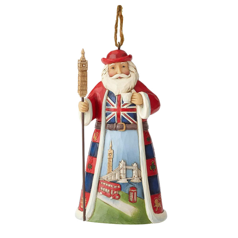 British Santa Ornament