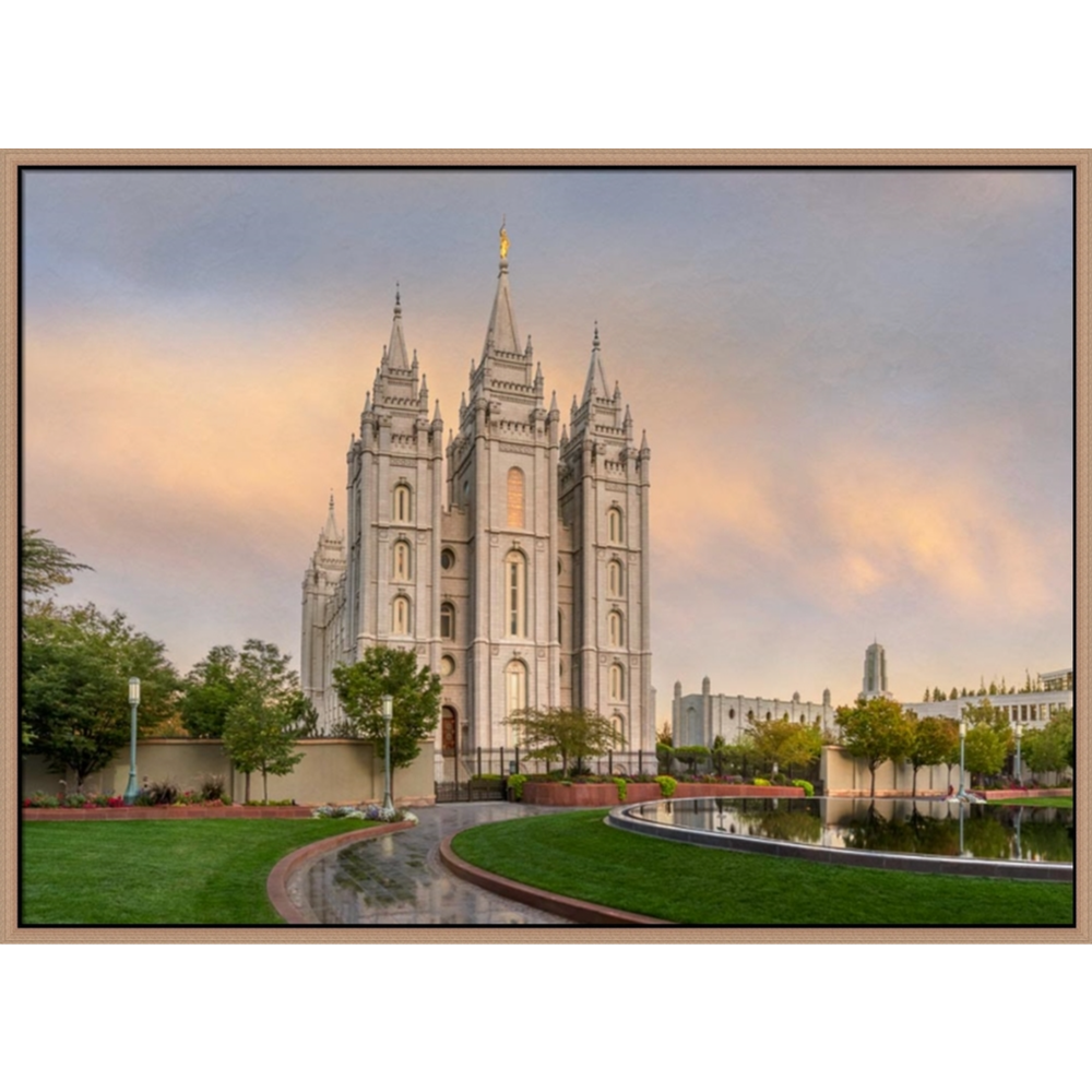 Covenant Path Temple: Salt Lake Temple (30 x 41 Framed Canvas Giclee), , large image number 0