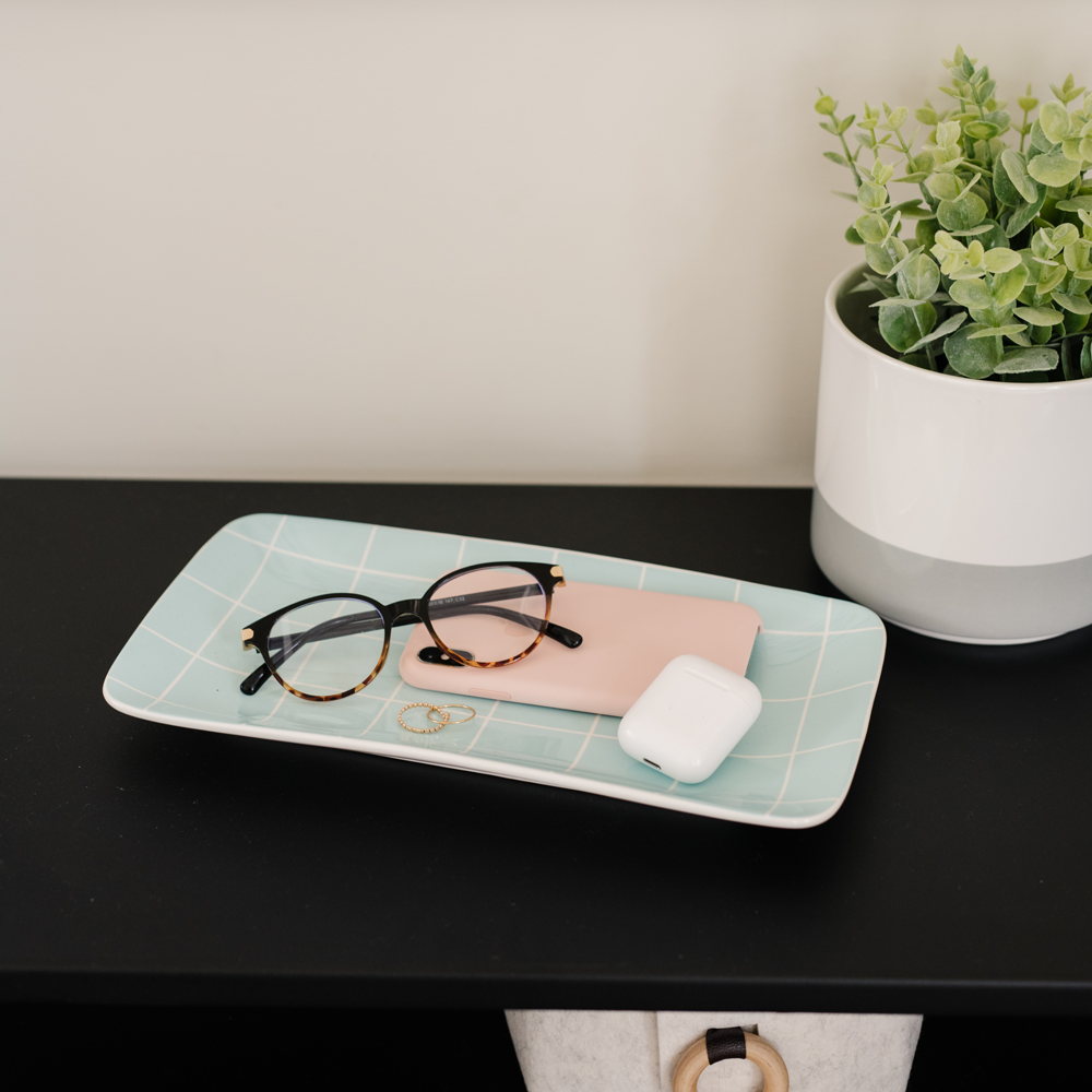 Blue Ceramic Tray, , large image number 1