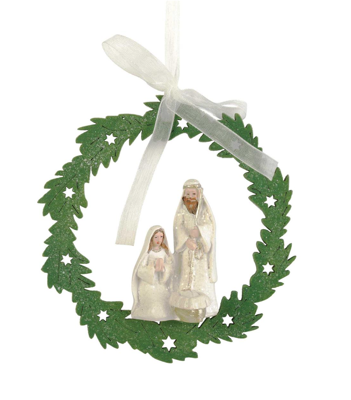Holy Family in Wreath Ornament, , large image number 0