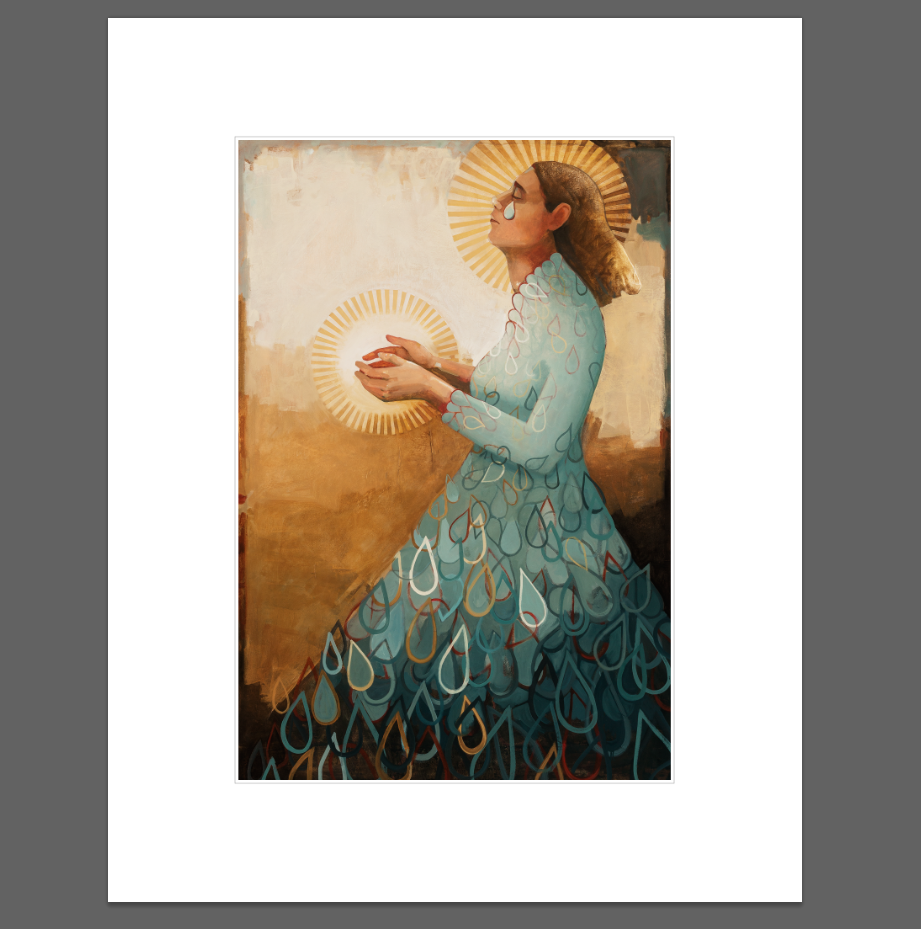 She Became Herself with Tears (14x11 Matted print), , large image number 0
