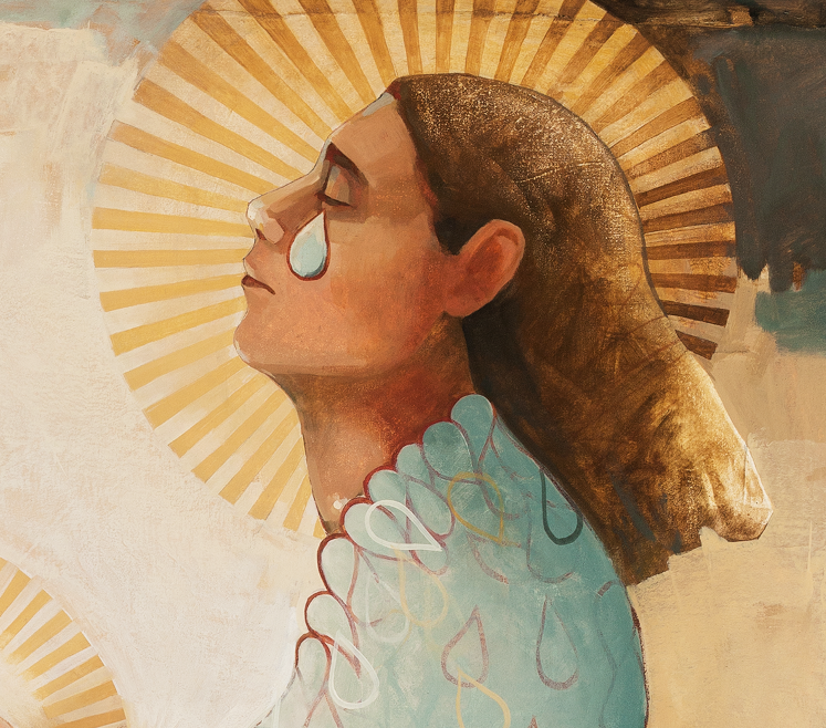 She Became Herself with Tears (14x11 Matted print), , large image number 1