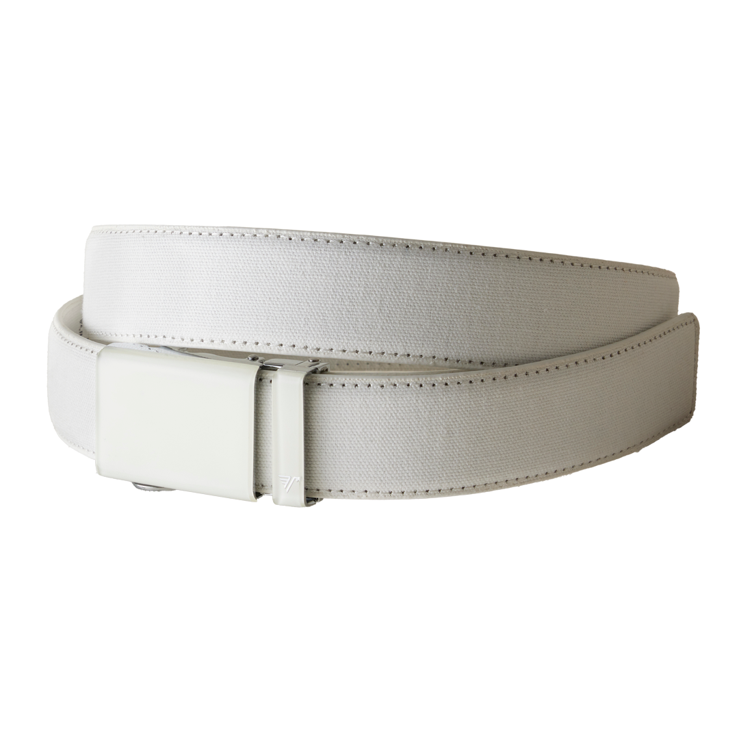 White on White Canvas 40mm Belt