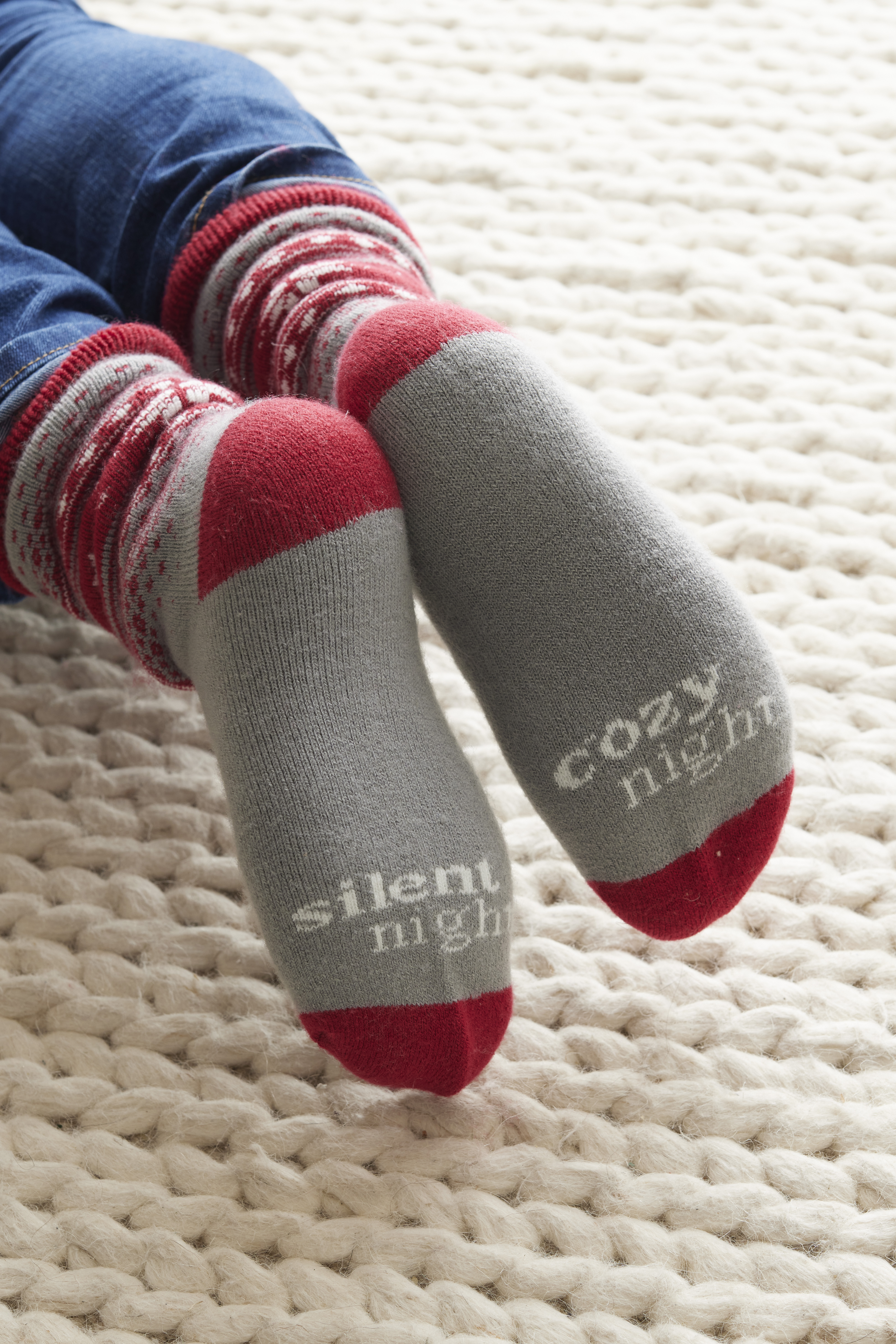 Silent Night, Cozy Night Christmas Socks