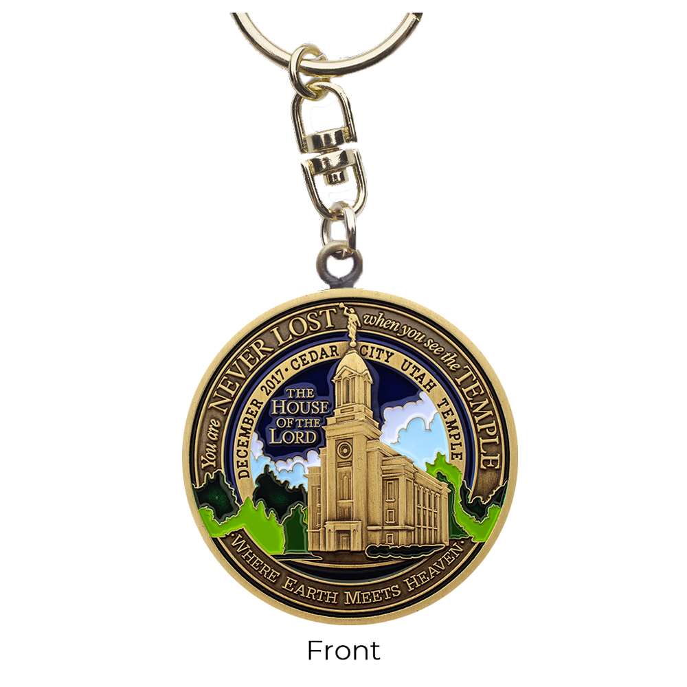 Cedar City Utah Temple Keyring, , large image number 0