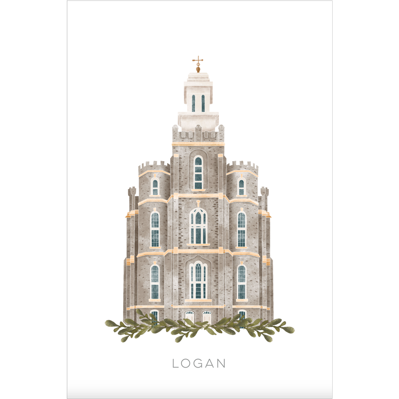 Logan Utah Temple (28x34 Framed Paper Print), , large image number 2