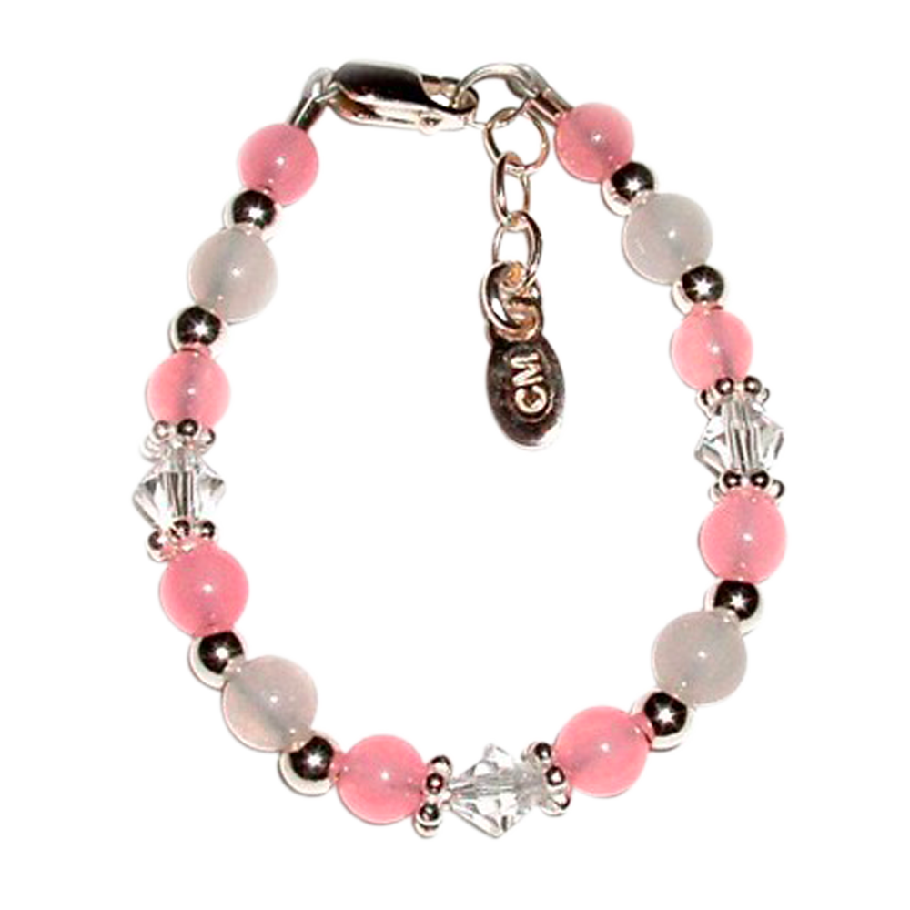 New Arrival Baby Bracelet (Pink with Crystals)