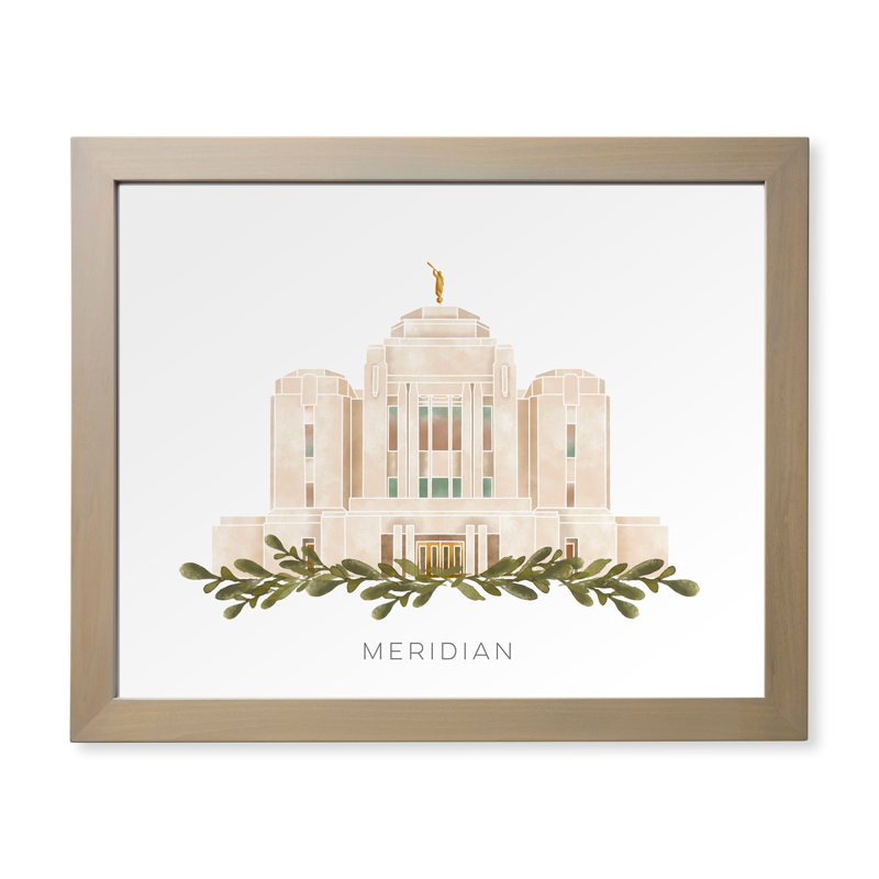Meridian Idaho Temple (28x34 Framed Paper Print), , large image number 0