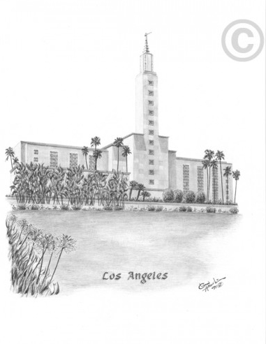Los Angeles Temple Recommend Holder, , large