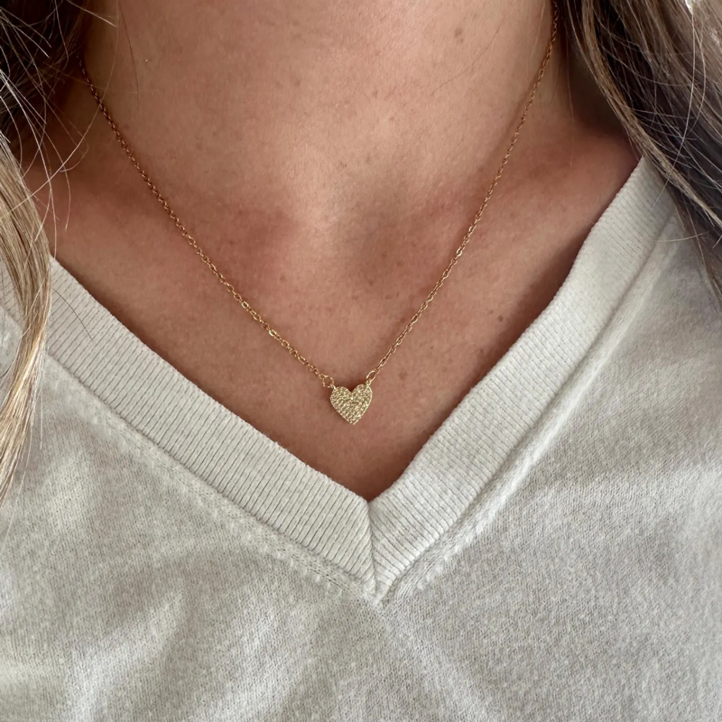 Pave Heart Necklace, , large image number 2