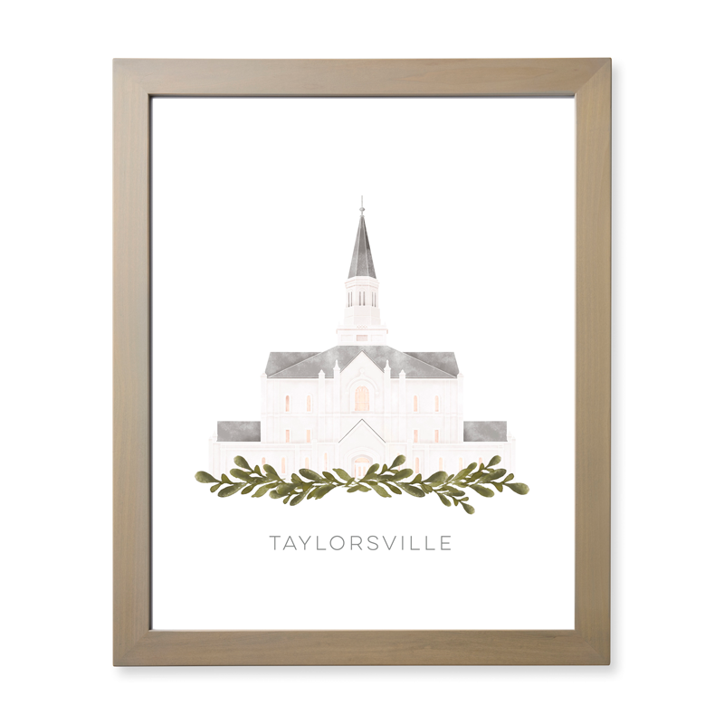 Taylorsville Utah Temple (28x34 Framed Paper Print), , large image number 0