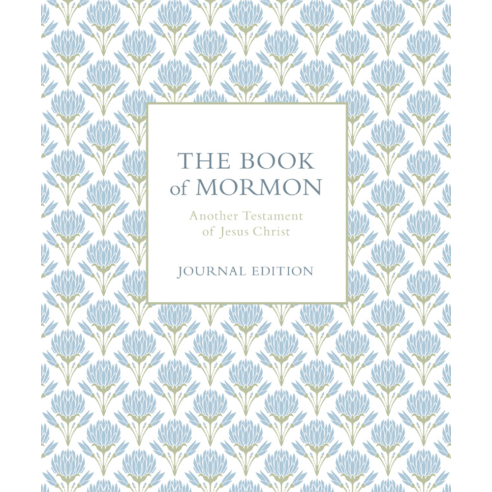 The Book of Mormon, Journal Edition, Blue Flowers (No Index)