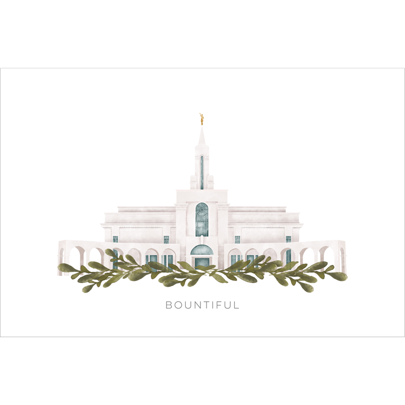 Bountiful Utah Temple (18x22 Framed Paper Print), , large image number 0