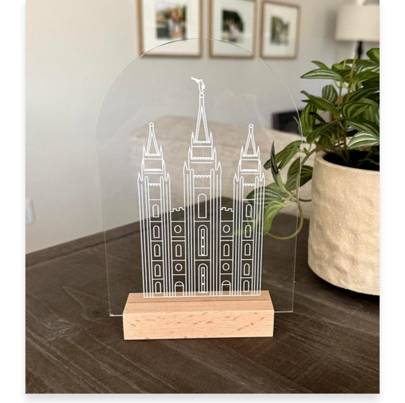 Acrylic Salt Lake Temple Sign