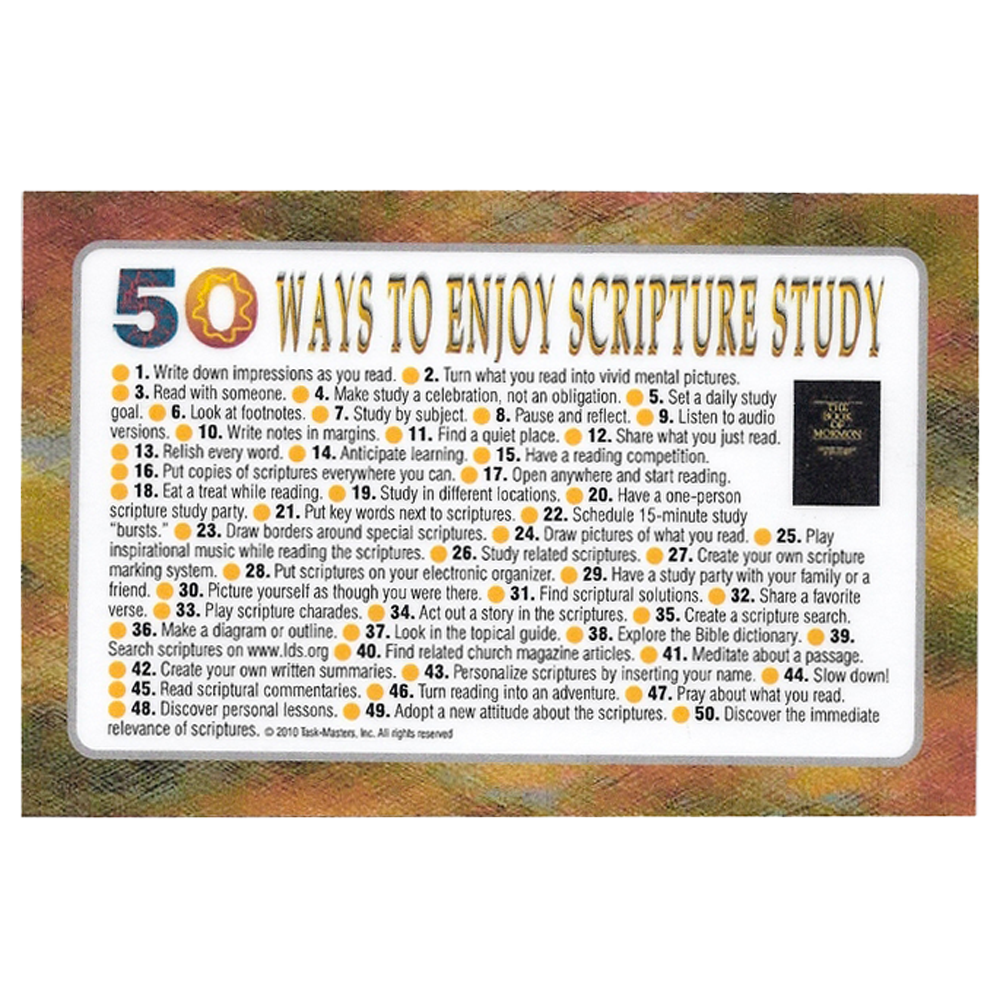 50 Ways to Enjoy Scripture Study Card (Medium), , large image number 0