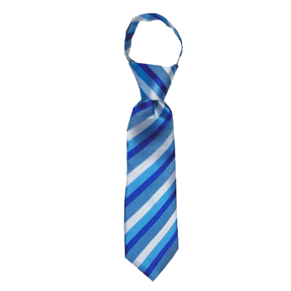 Toddler Blue/Blue Stripe Zipper Tie, , large image number 0