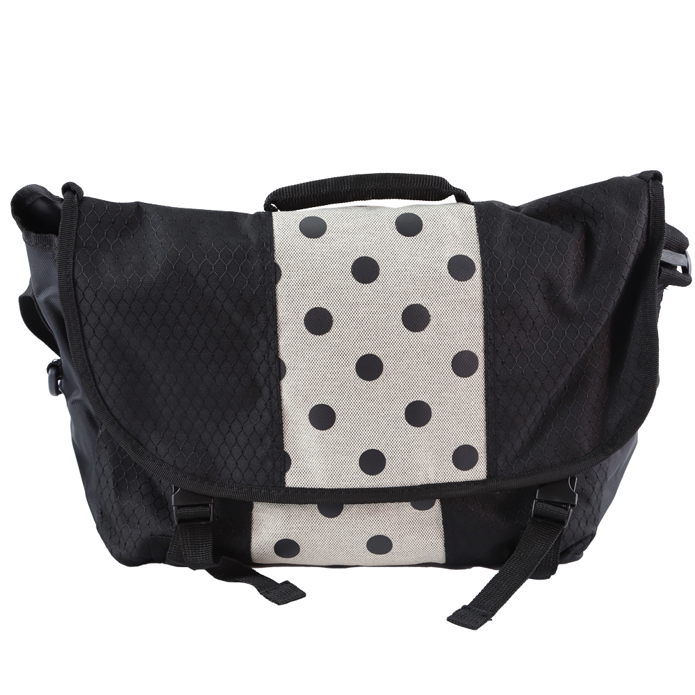 Black Polka Dot Called to Serve Messenger Bag, , large image number 1