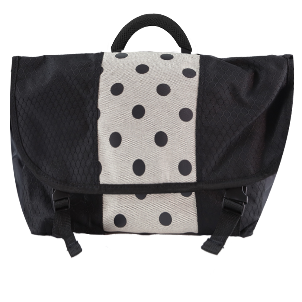 Black Polka Dot Called to Serve Messenger Bag, , large image number 3