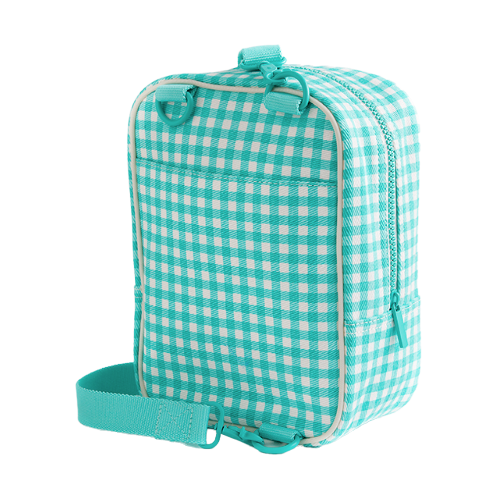 Tote Reg Mint Plaid Crossbody, , large