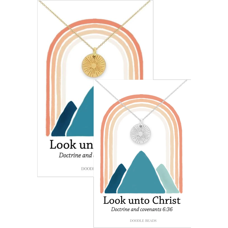 Look unto Christ 2025 Youth Theme Heartburst Necklace