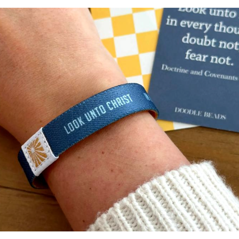 Look unto Christ 2025 Youth Theme Reversible Woven Wristband, , large image number 5