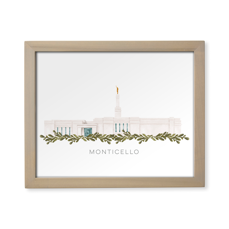 Monticello Utah Temple (13x16 Framed Paper Print)