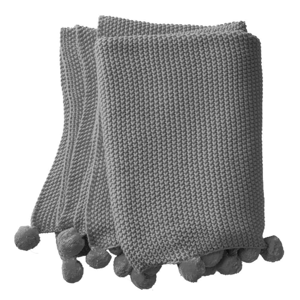 Throw Blanket with Pom Poms, , large image number 5
