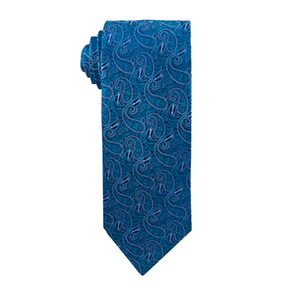 Men's Teal Paisley Angel Moroni Necktie, , large image number 0