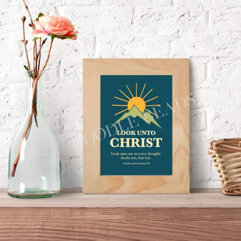 Look unto Christ 2025 Youth Theme Mountain Print, , large image number 1