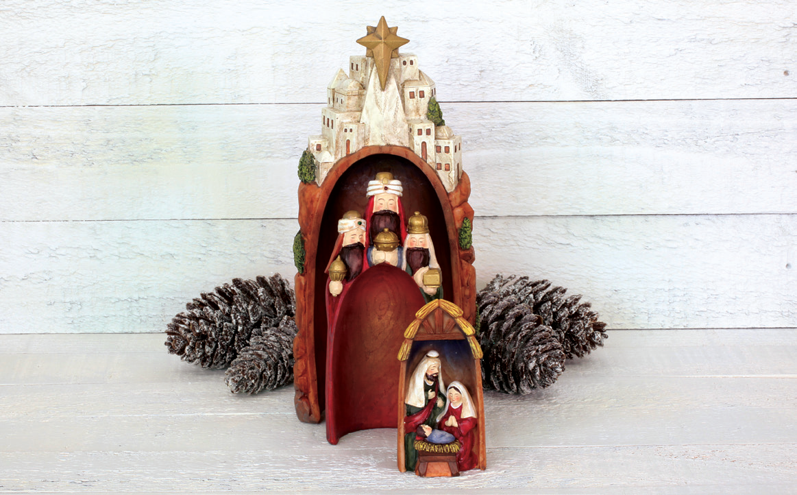 Nesting Resin Nativity Arch, , large image number 1