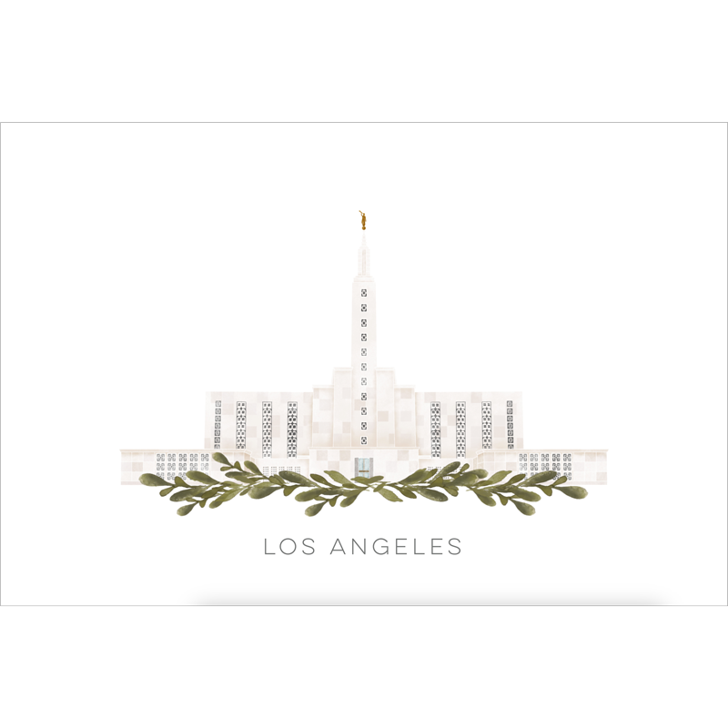 Los Angeles California Temple (18x22 Framed Paper Print), , large image number 2