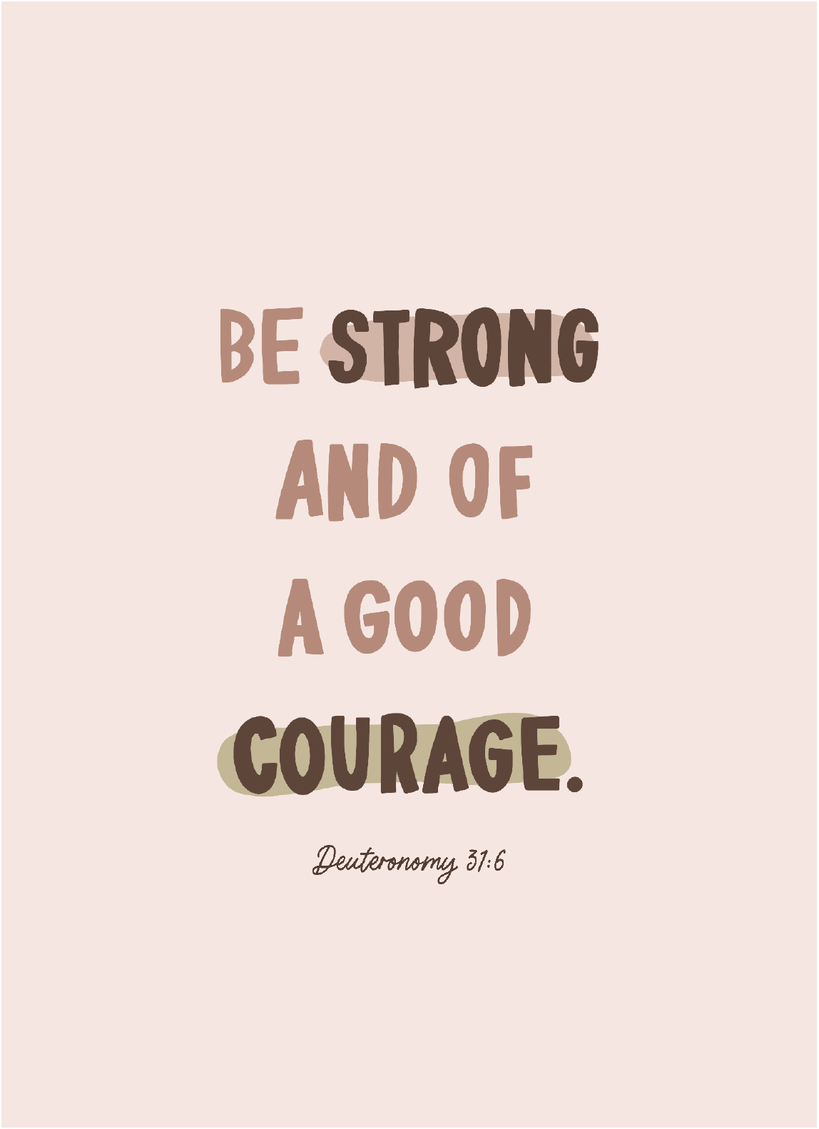 Be Strong and of a Good Courage Print, , large image number 0