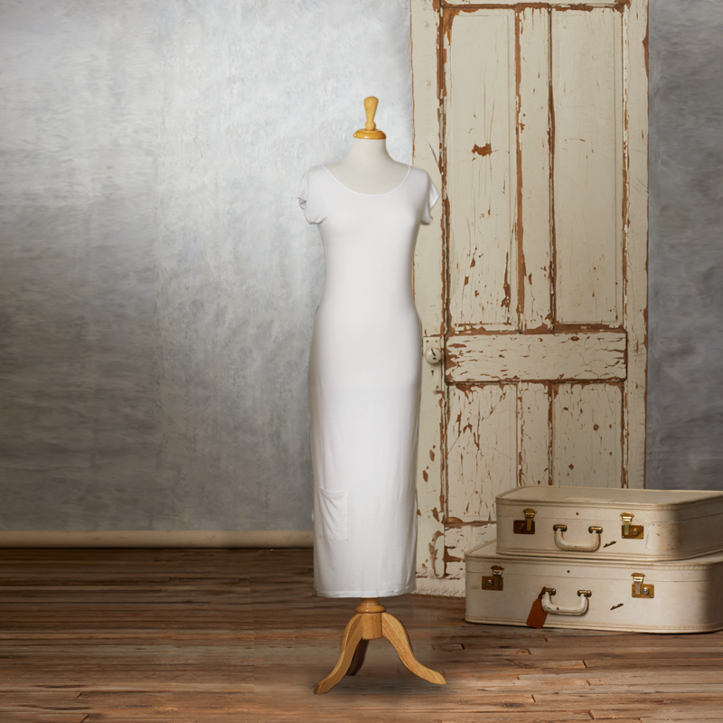 Cotton Cap Sleeve Temple Dress Slip, , large image number 0
